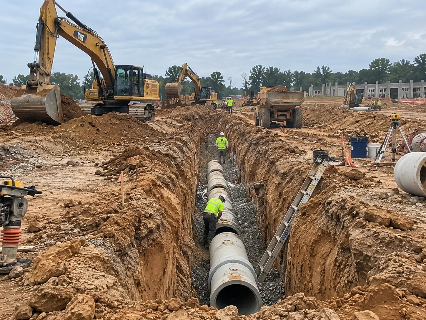 Trenching for Services and Drainage work in Wollongong