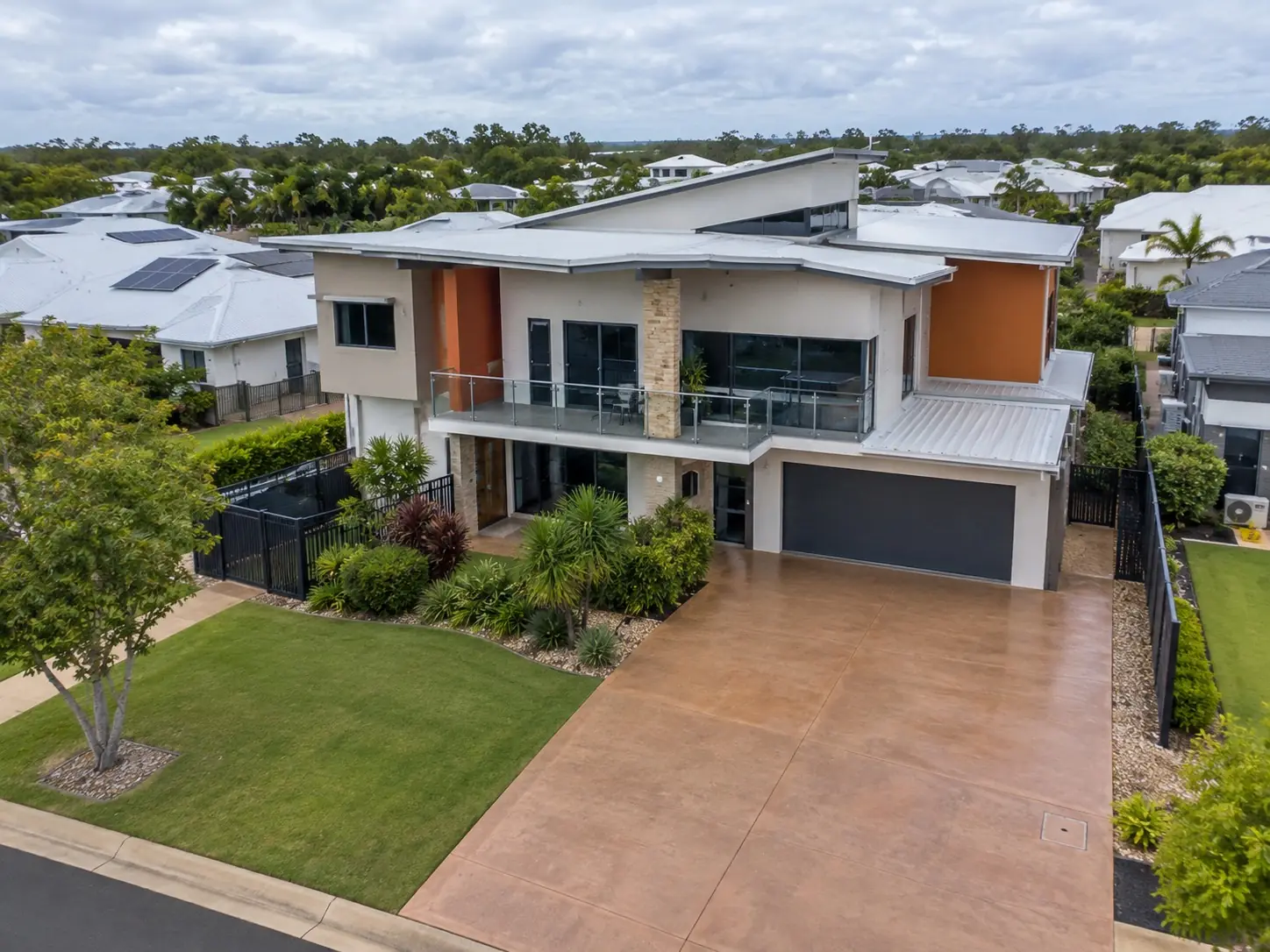 Finished concrete driveway at a Wollongong home